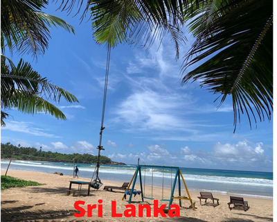 la plage de mirisa à Sri Lanka