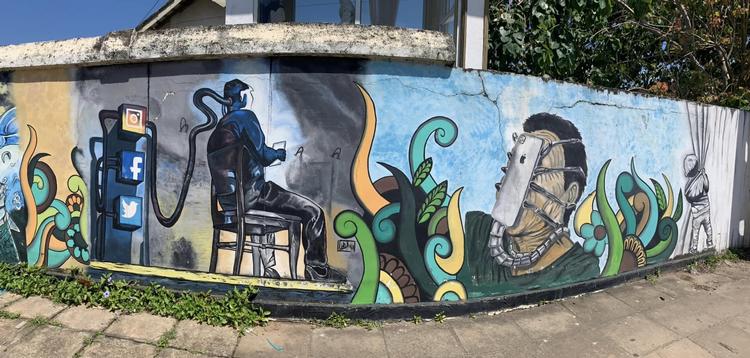 Un mur de street art Galle