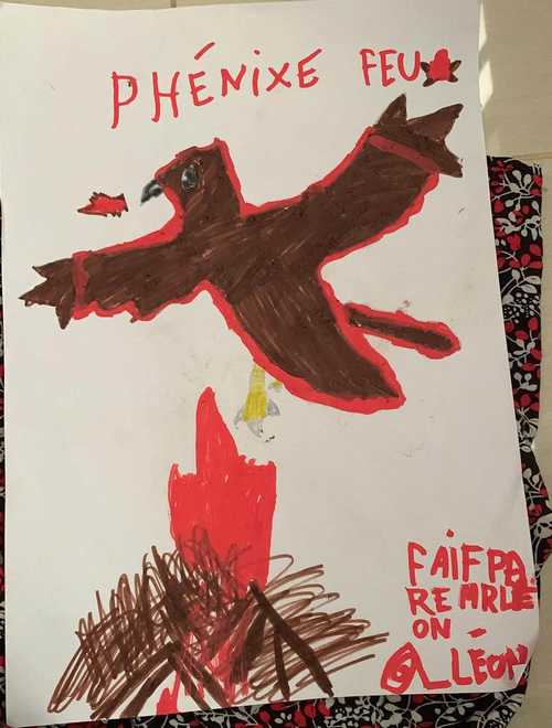 phoenix dessine par Leon