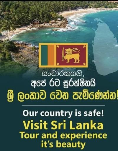 affiche invitant venir Sri Lanka