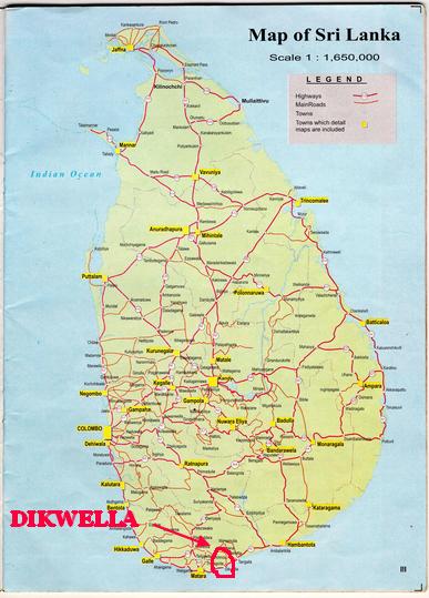 carte de sri lanka DIKWELLA