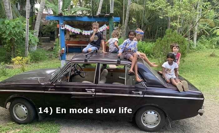 Enfants sri lankais en mode slow life